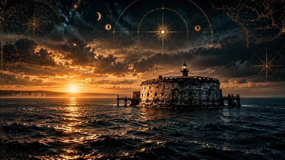 Interpretive illustration of The Solent forts